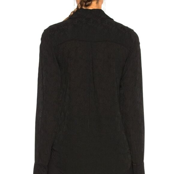 NEW Veronica Beard 6 Black Worth Silk Burnout Gothic Timeless Classic Blouse Top - Picture 4 of 16